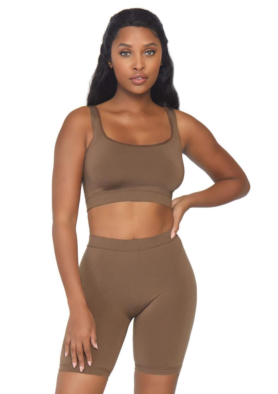 2907 Seamless Opaque Microfiber Strapless Romper, Medium, Large